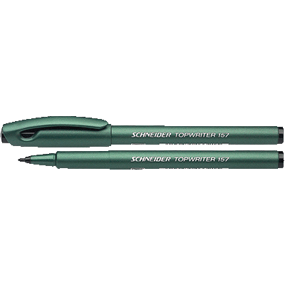 STYLO FIBRE NOIR SCHNEIDER TOPWRITER 157 0.8MM
