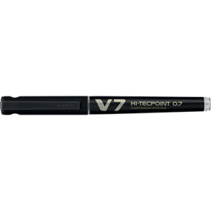 ROLLER HI-TECPOINT V7 NOIR PILOT BEGREEN RECHARGEABLE POINTE 0.7 MM