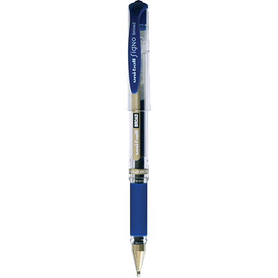 STYLO ROLLER UNI-BALL SIGNO BROAD BLEU POINTE 1 MM ENCRE GEL
