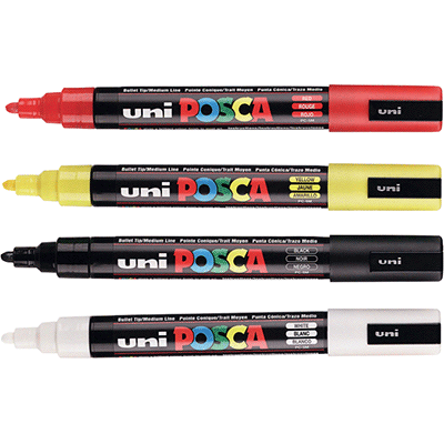 MARQUEUR ROUGE POSCA PC5M POINTE MOYENNE OGIVE