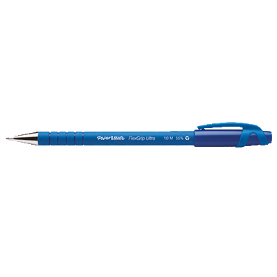 STYLO BILLE BLEU PAPERMATE FLEXGRIP ULTRA POINTE 1 MM