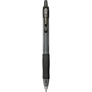 STYLO BILLE PILOT G-2 NOIR ENCRE GEL RETRACTABLE POINTE 1 MM