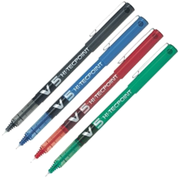 ROLLER HI-TECPOINT V5 PILOT VERT ENCRE LIQUIDE POINTE 0.5 MM