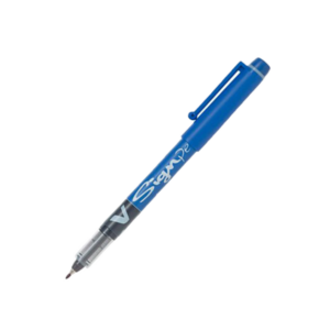 STYLO FEUTRE PILOT V SIGNPEN BLEU POINTE 2 MM