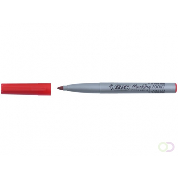 MARQUEUR PERMANENT BIC POCKET 1445 ROUGE POINTE OGIVE FINE