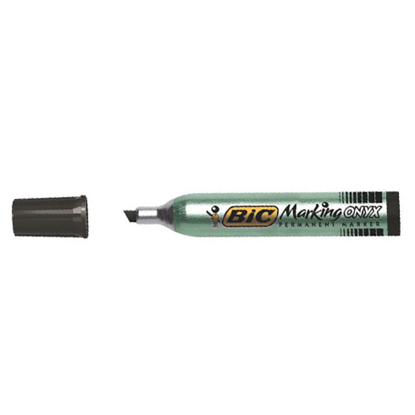MARQUEUR PERMANENT BIC ONYX MARKER GEANT 1591 NOIR POINTE BISEAUTEE