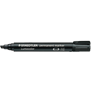 MARQUEUR PERMANENT STAEDTLER LUMOCOLOR PERMANENT MARKER 350 NOIR POINTE BISEAUTEE