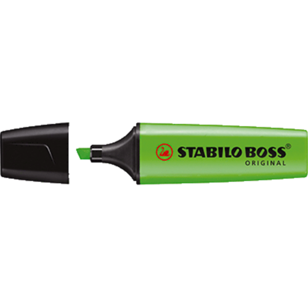 SURLIGNEUR STABILO BOSS ORIGINAL VERT POINTE BISEAUTEE