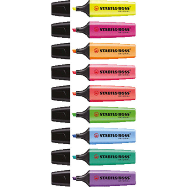 SURLIGNEUR STABILO BOSS ORIGINAL JAUNE POINTE BISEAUTEE
