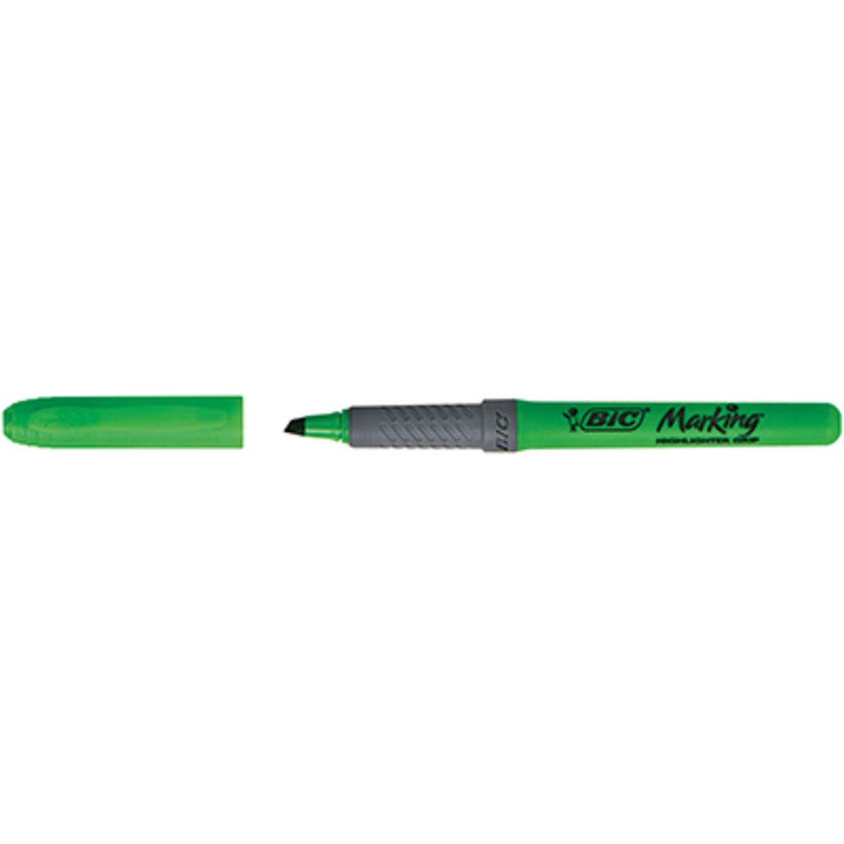 SURLIGNEUR BIC HIGHLIGHTER GRIP VERT POINTE BISEAUTEE