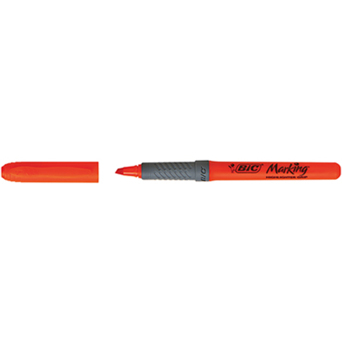 SURLIGNEUR BIC HIGHLIGHTER GRIP ORANGE POINTE BISEAUTEE