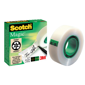 ROULEAU RUBAN ADHESIF SCOTCH MAGIC 19X33MM MAT INVISIBLE
