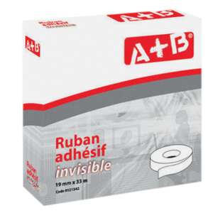 ROULEAU RUBAN ADHESIF A+B 19MMX33M INVISIBLE
