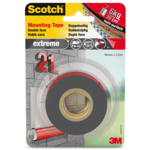 ROULEAU RUBAN FIXATION SCTOCH MOUNTING 19MMX1.5M USAGE EXTERIEUR