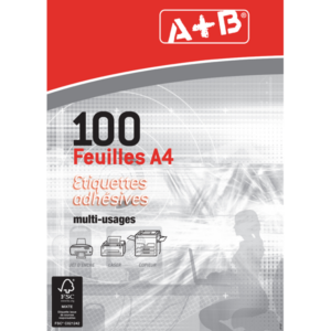 A+B BOITE 1600 ETIQUETTES BLANCHES MULTI-USAGES 99.1X33.9.1MM