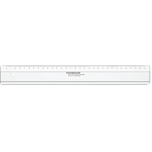 REGLE PLEXI 1 BISEAU 30 CM GRADUEE STAEDTLER MARS 562