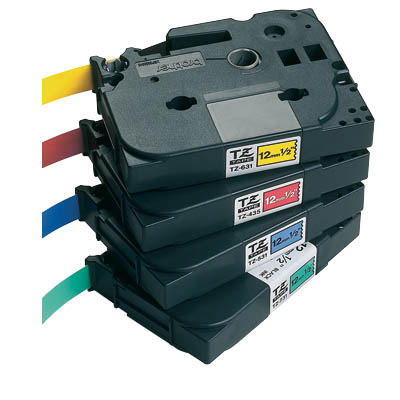 RUBAN TITREUSE BROTHER SERIE TZE 9MM NOIR/JAUNE