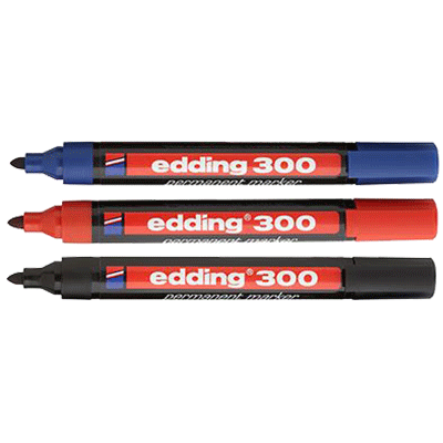 MARQUEUR PERMANENT BLEU EDDING 300 POINTE OGIVE