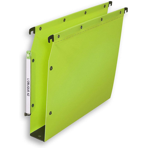BOITE 10 DOSSIERS SUSPENDUS POUR ARMOIRE POLYPROPYLENE FOND 50MM VERT