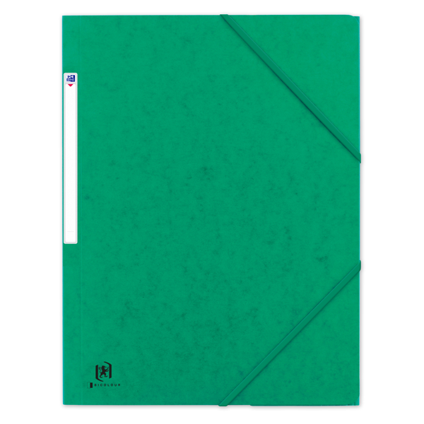 CHEMISE ELASTIQUE OXFORD BICOLOR RECYCLE+ A4 VERT PACX10