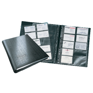 PORTE-CARTES 400 CARTES DE VISITE VISIFIX CENTIUM A4 90X57MM