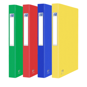 LOT 10 CLASSEURS EUROFOLIO OXFORD 2 ANNEAUX A4 DOS 35 MM COLORIS ASSORTIS