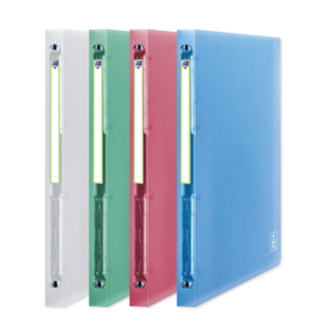 4 CLASSEUR 2ND LIFE OXFORD A4 4 ANNEAUX POLYPROPYLENE DOS 20 MM COLORIS ASSORTIS