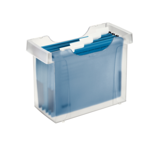 BAC POUR DOSSIERS SUSPENDUS LEITZ TRANSPARENT + 5 DOSSIERS SUSPENDUS
