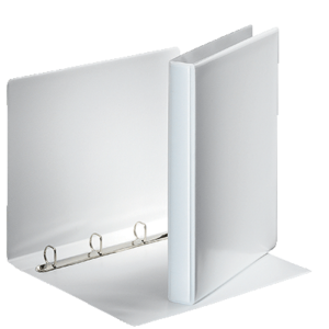 CLASSEUR MAXIFORMAT PERSONNALISABLE A4 4 ANNEAUX DOS 50MM BLANC