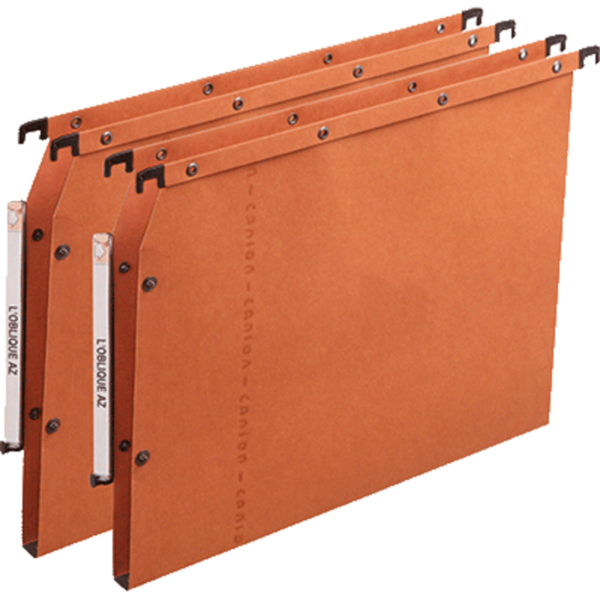 BOITE 25 DOSSIERS SUSPENDUS AZV FOND 30MM ORANGE