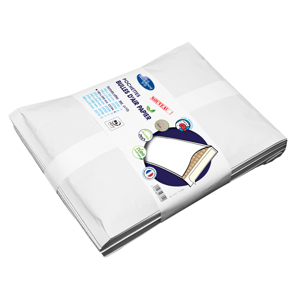 POCHETTES EN KRAFT BLANC 100G EXTÉRIEUR ET INTÉRIEUR