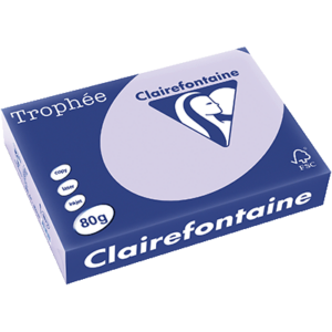 RAMETTE 250 FEUILLES CLAIREFONTAINE TROPHEE PASTEL A4 120G LILAS 1211