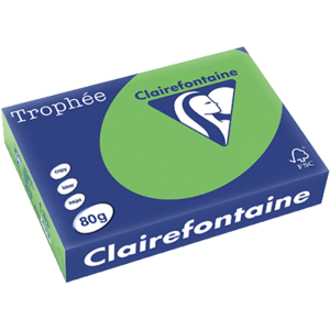 RAMETTE 250 FEUILLES CLAIREFONTAINE TROPHEE INTENSE A4 120G VERT MENTHE 1293