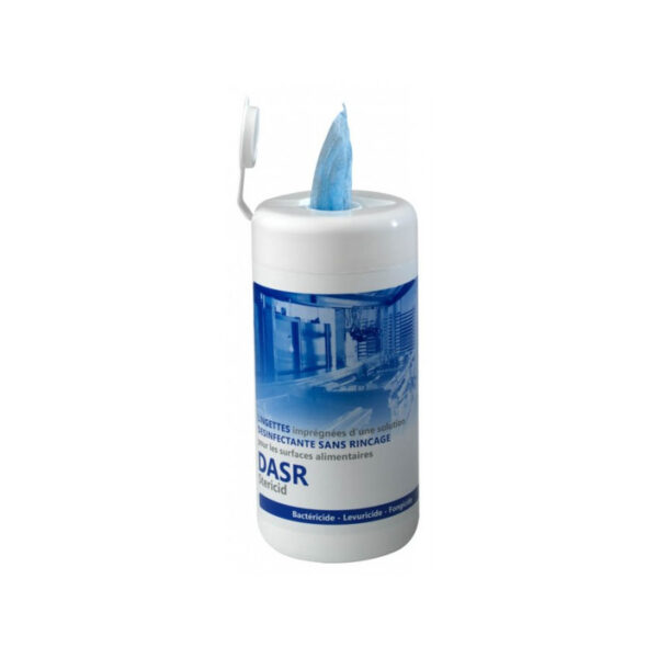DASR - Paquet de 100 lingettes désinfectantes sans rinçage