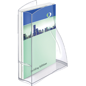 PORTE-REVUES CEP ELLYPSE L8.3XH32.5XP27.8CM CRISTAL