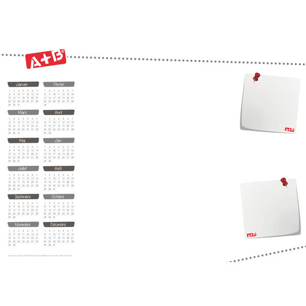 A+B SOUS-MAINS 54x38.5 QUADRI