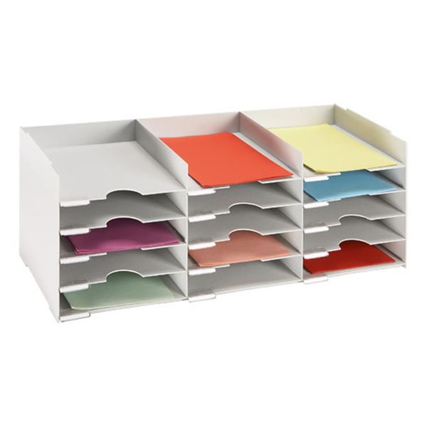 BLOC 15 CASES (A4) (3x5) PAPERFLOW H31.3XL67.4XP30.4CM GRIS
