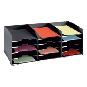 BLOC 15 CASES (A4) (3x5) PAPERFLOW H31.3XL67.4XP30.4CM NOIR