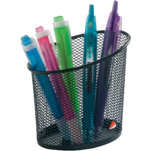 POT A CRAYONS METAL MESH ALBA NOIR