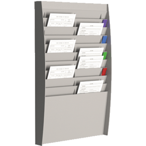 TRIEUR MURAL VERTICAL PAPERFLOW 20 CASES A4 (2X10) H86.5XL54.4XP10.6CM GRIS