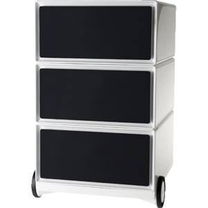 CAISSON MOBILE EASYBOX 3 TIROIRS RANGEMENT - NOIR
