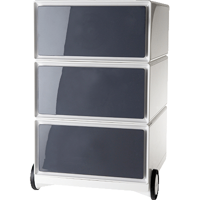 CAISSON MOBILE EASYBOX 3 TIROIRS RANGEMENT - ANTHRACITE