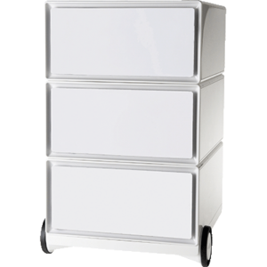 CAISSON MOBILE EASYBOX 3 TIROIRS RANGEMENT - BLANC