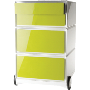 CAISSON MOBILE EASYBOX 2 TIROIRS RANGEMENT + 2 PLUMIERS - VERT