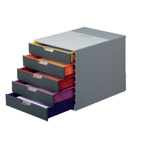 MODULE CLASSEMENT VARICOLOR DURABLE 5 TIROIRS L28XH29.2XP35.6CM