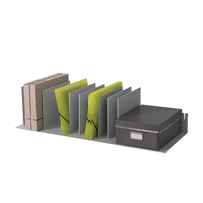 TRIEUR 10 SEPARATEURS AMOVIBLES PAPERFLOW H22XL85.7XP27.5CM GRIS