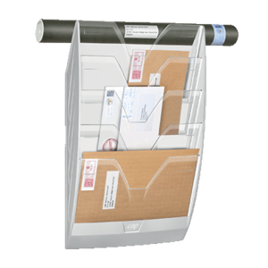 TRIEUR MURAL CEP 5 COMPARTIMENTS L35XH58XP12.2CM BLANC/CRISTAL