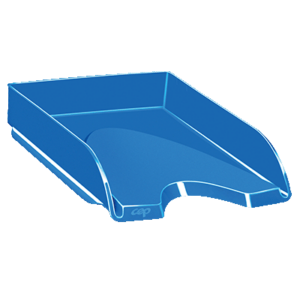 CORBEILLE A COURRIER GLOSS BLEU OCEAN