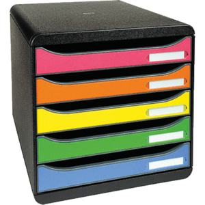 MODULE BIG BOX PLUS EXACOMPTA CLASSIC 5 TIROIRS L27.8XH27.1XP34.7CM ARLEQUIN