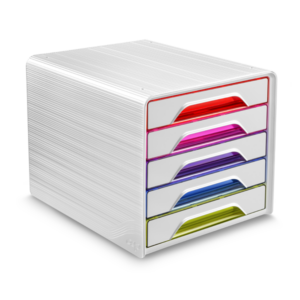 BLOC CLASSEMENT SMOOVE CEP 5 TIROIRS STANDARDS BLANC / ASSORTIS